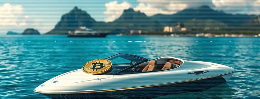 Bitcoin Boat chilling on the Bitcoin Lofi Island